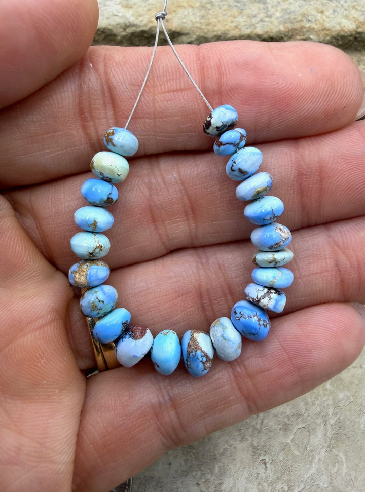 RARE Golden Hills Turquoise (Kazakhstan) Handcut Rondell