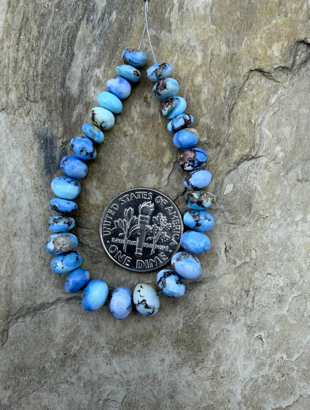 RARE Golden Hills Turquoise (Kazakhstan) Handcut Rondell