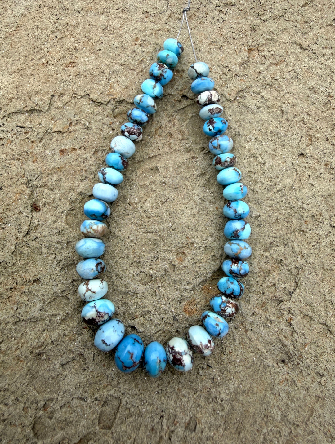 RARE Golden Hills Turquoise (Kazakhstan) Handcut Rondell