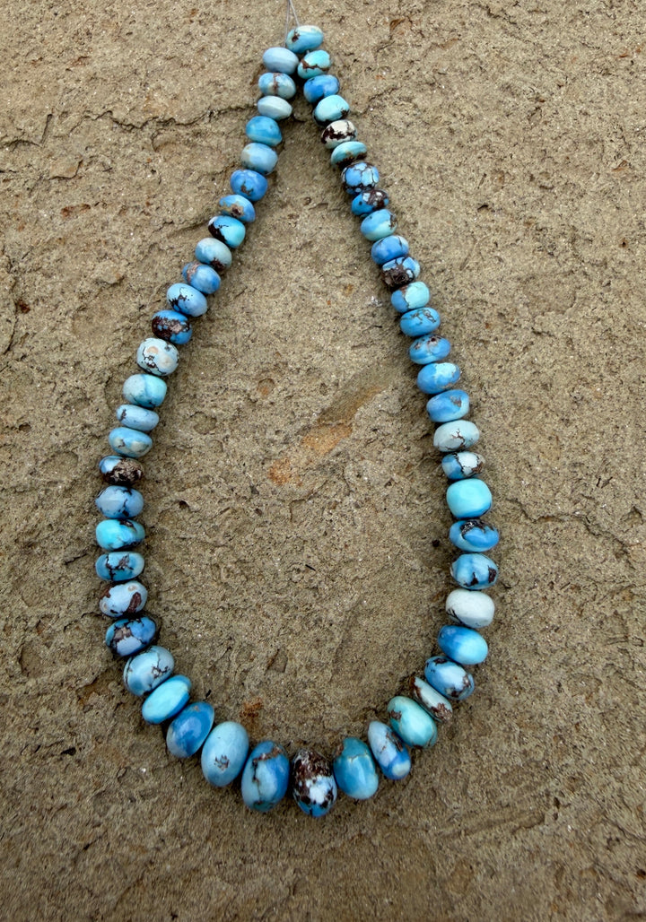 RARE Golden Hills Turquoise (Kazakhstan) Handcut Rondell