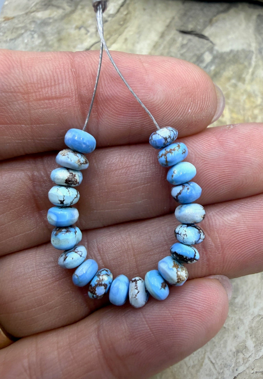 RARE Golden Hills Turquoise (Kazakhstan) Handcut Rondell