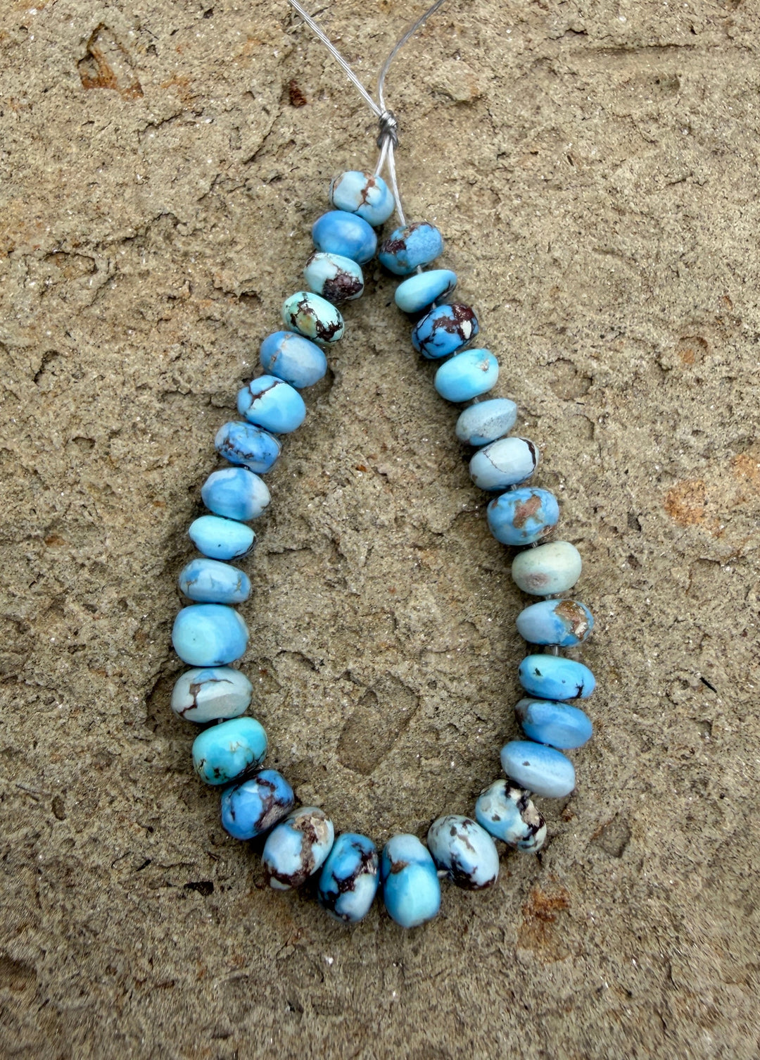 RARE Golden Hills Turquoise (Kazakhstan) Handcut Rondell