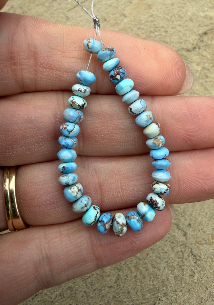 RARE Golden Hills Turquoise (Kazakhstan) Handcut Rondell