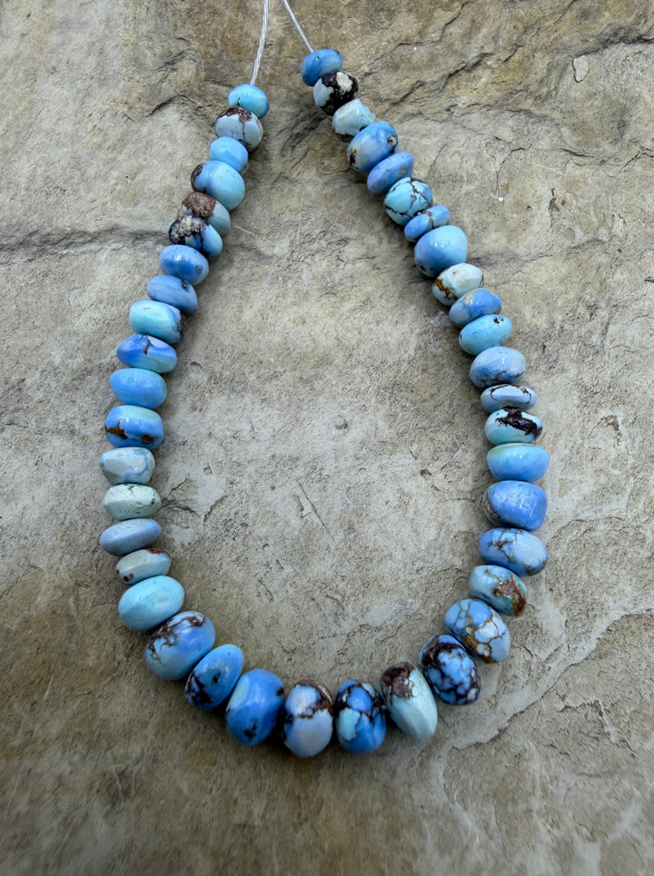 RARE Golden Hills Turquoise (Kazakhstan) Handcut Rondell