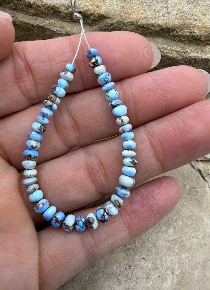 RARE Golden Hills Turquoise (Kazakhstan) Handcut Rondell