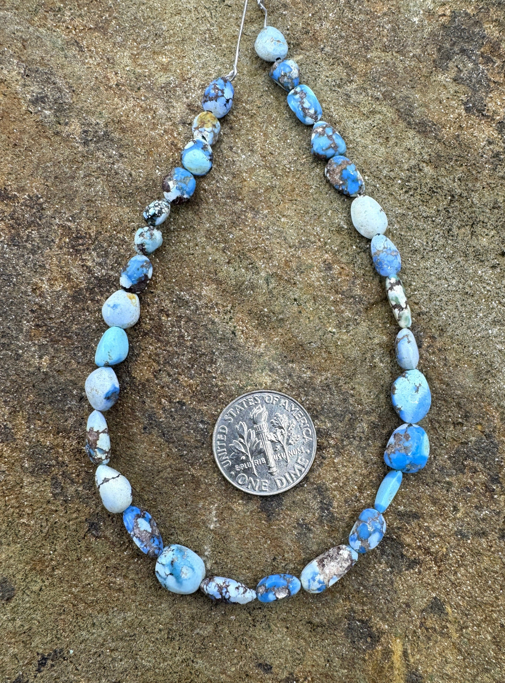 RARE Golden Hills Turquoise (Kazakhstan) Irregular Rounded