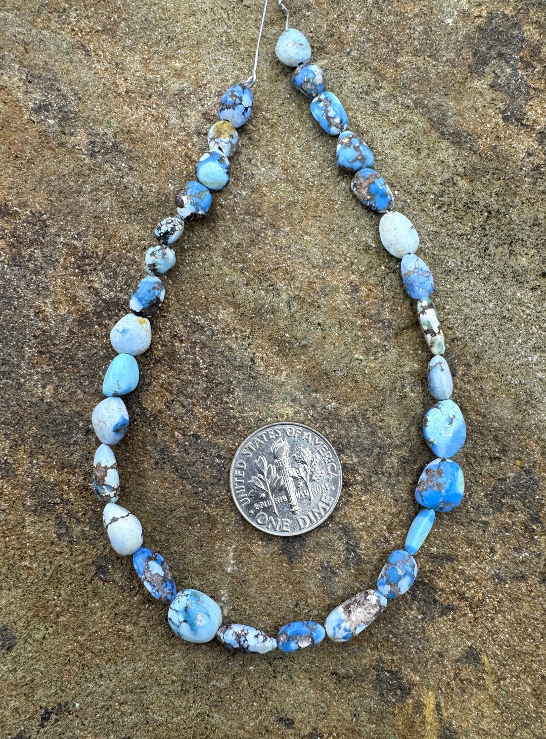 RARE Golden Hills Turquoise (Kazakhstan) Irregular Rounded