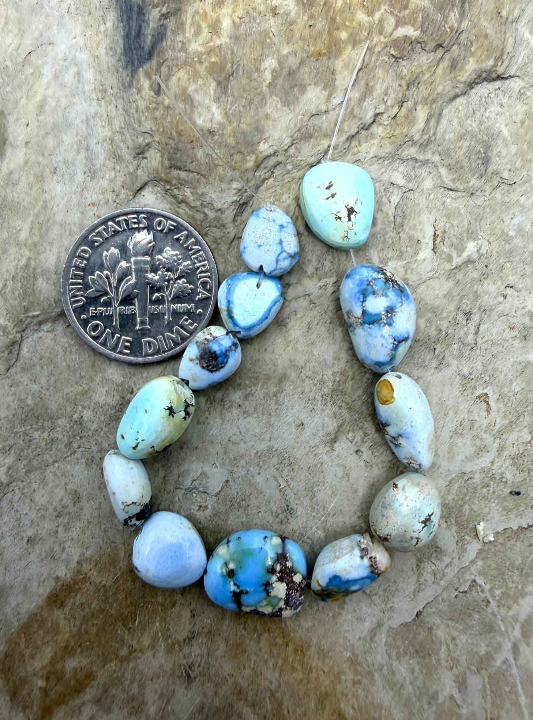 RARE Golden Hills Turquoise (Kazakhstan) Irregular Rounded