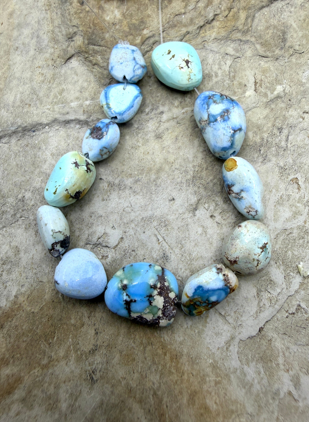 RARE Golden Hills Turquoise (Kazakhstan) Irregular Rounded
