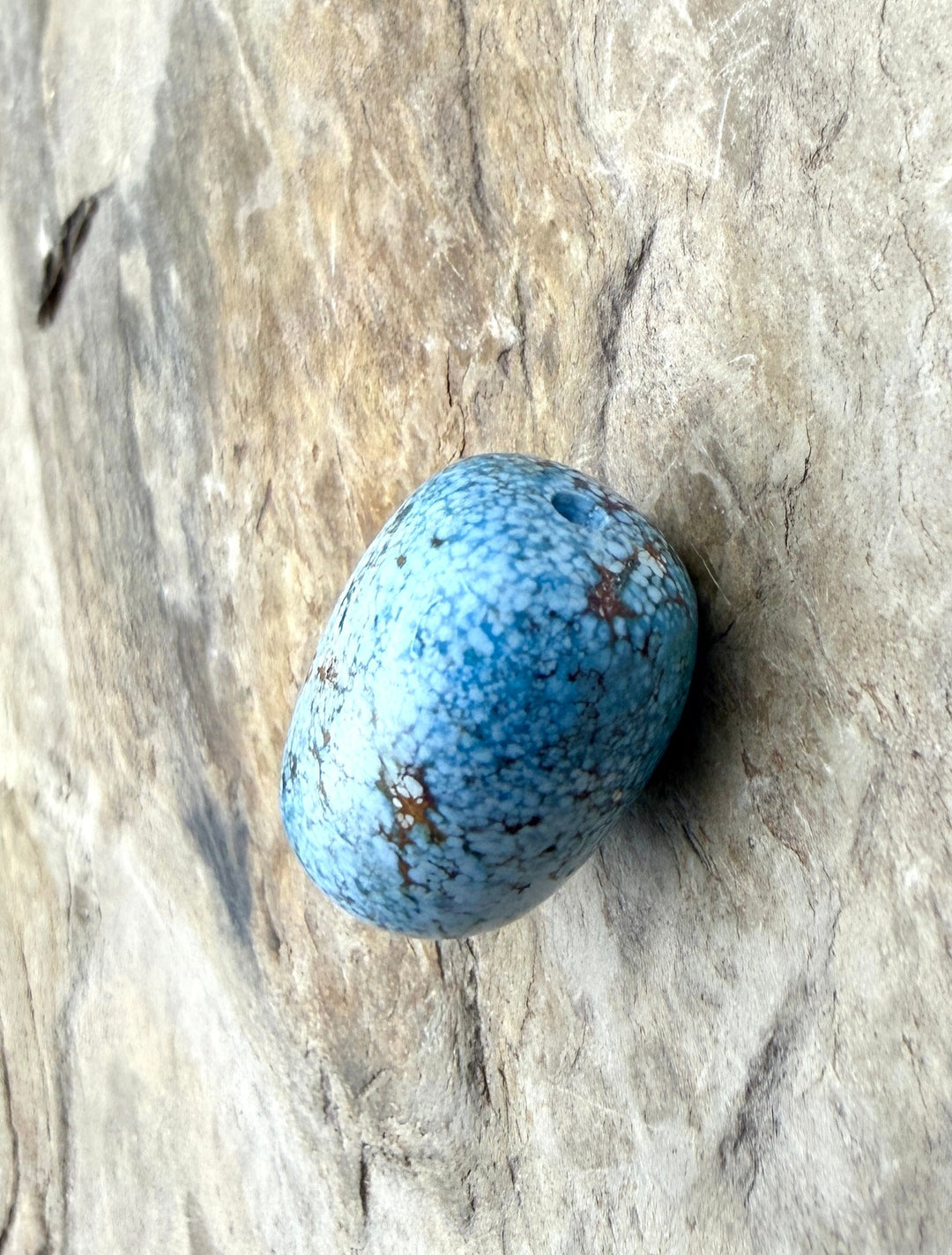RARE Golden Hills Turquoise (Kazakhstan) Large Barrel Bead