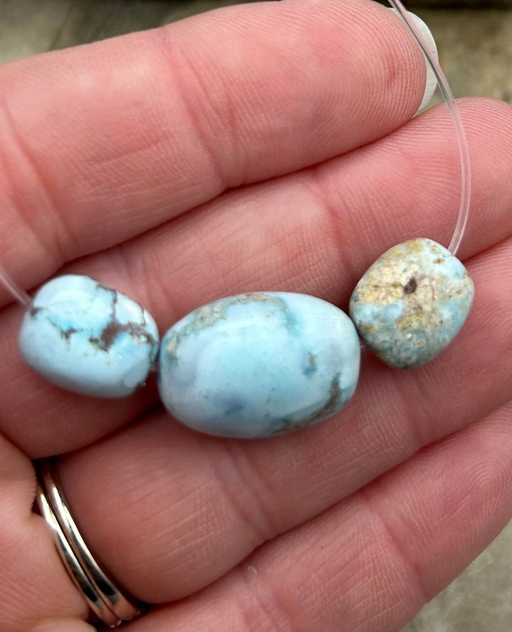 RARE Golden Hills Turquoise (Kazakhstan) Large Graduated