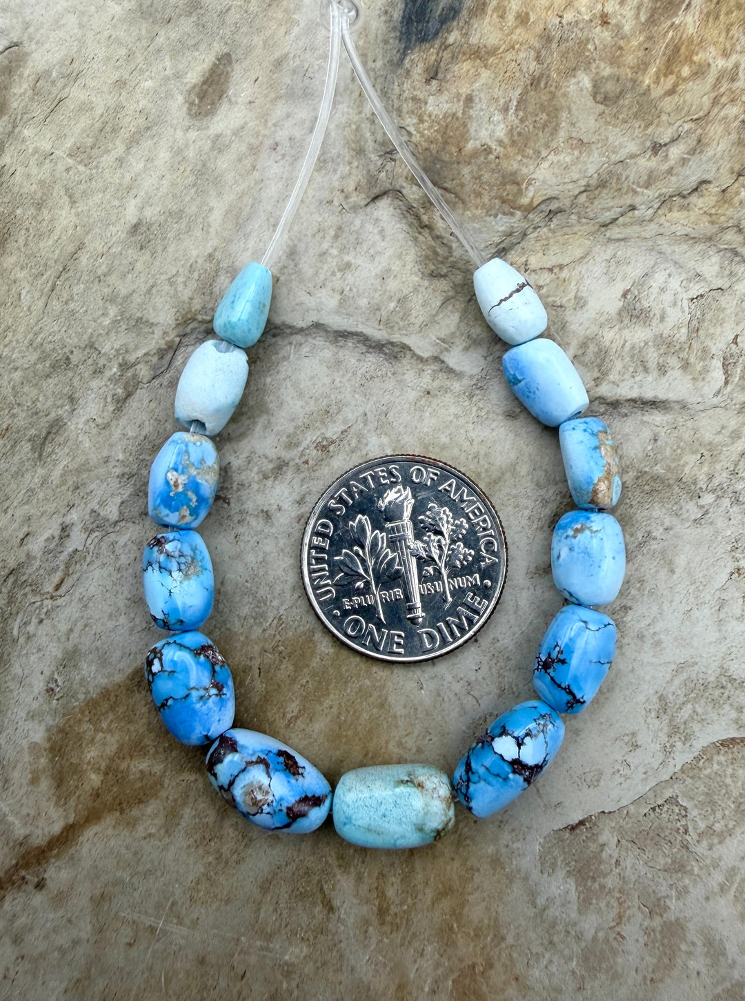 RARE Golden Hills Turquoise (Kazakhstan) Large Graduated