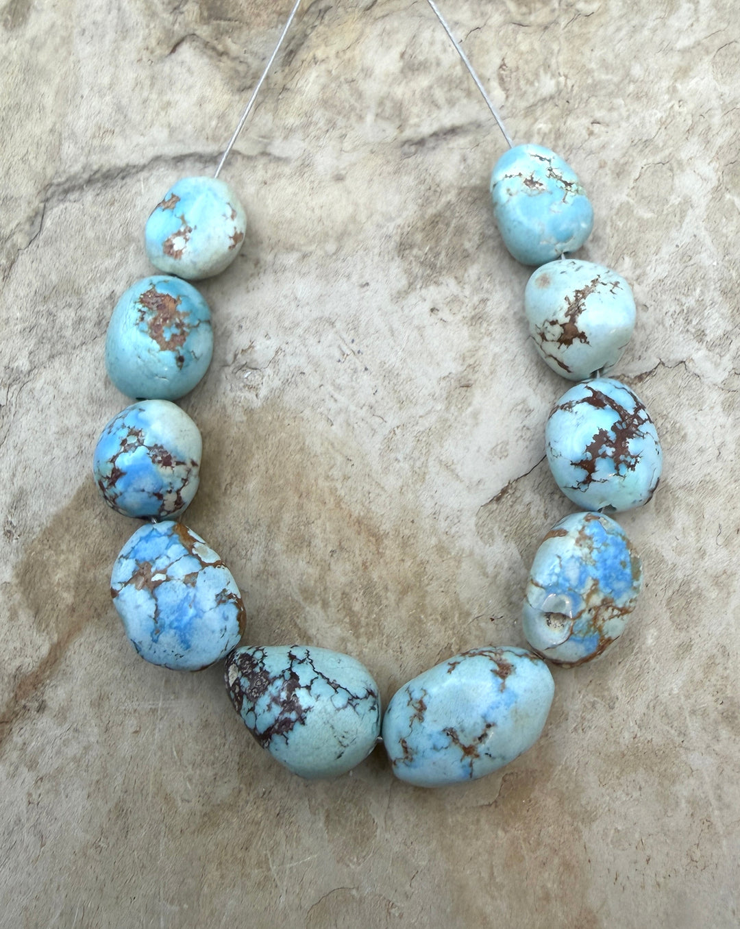 RARE Golden Hills Turquoise (Kazakhstan) Large Nugget Beads