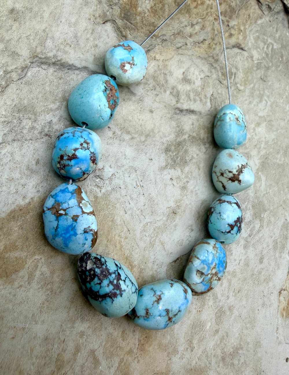 RARE Golden Hills Turquoise (Kazakhstan) Large Nugget Beads