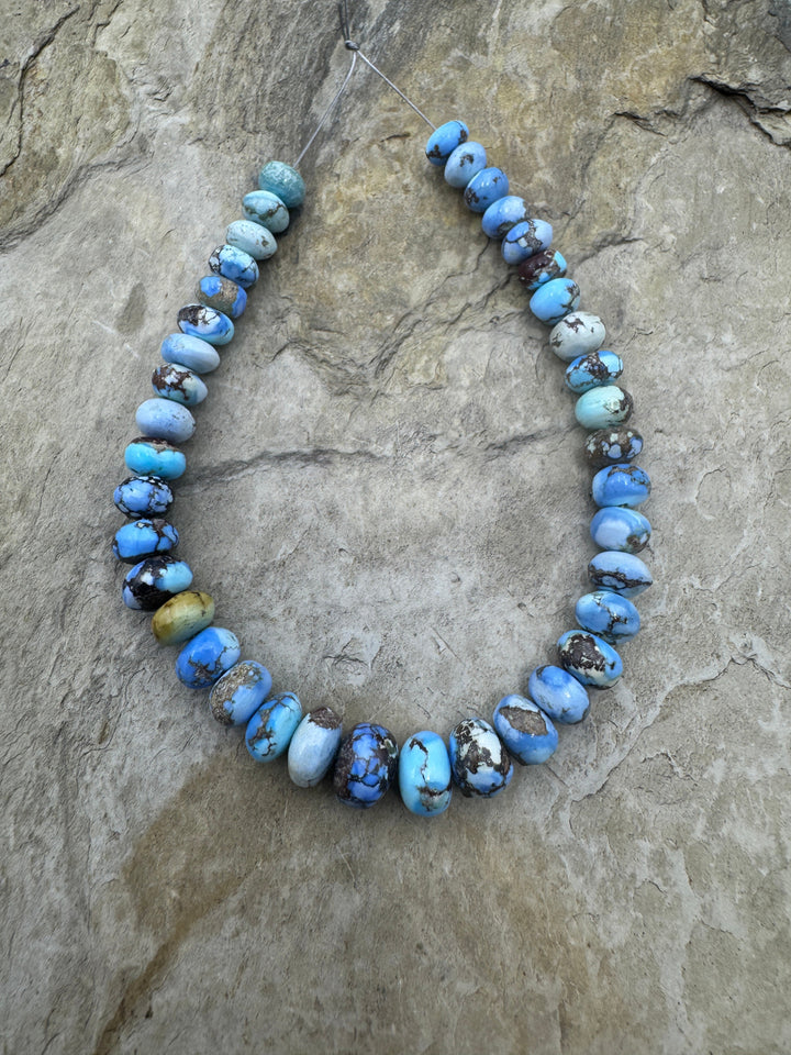 RARE Golden Hills Turquoise (Kazakhstan) Rondelle Beads 6