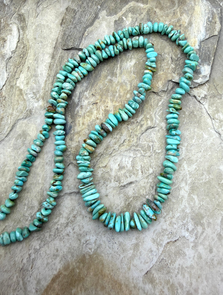 RARE Green Fox Turquoise (Nevada) Graduated 4x6mm Rounded