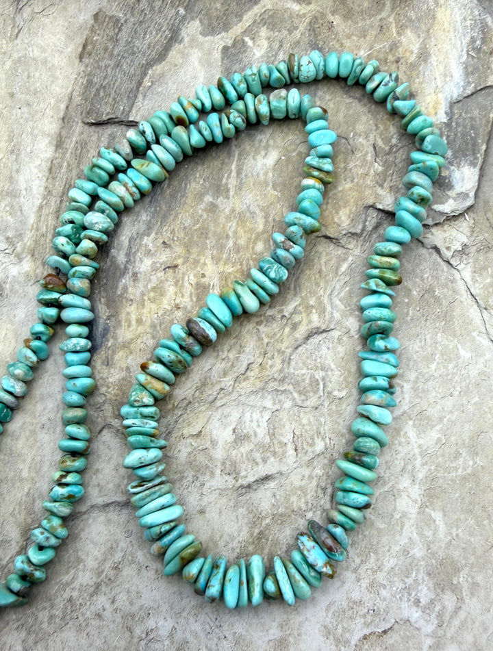 RARE Green Fox Turquoise (Nevada) Graduated 4x6mm Rounded