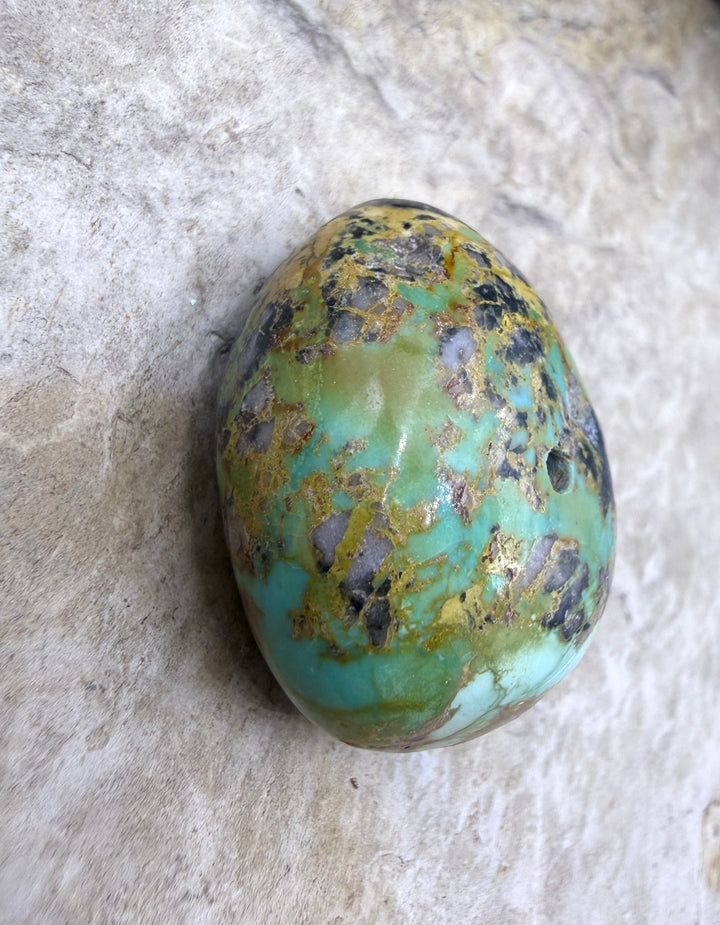 RARE Green Royston Turquoise (NV) HUGE Focal Bead