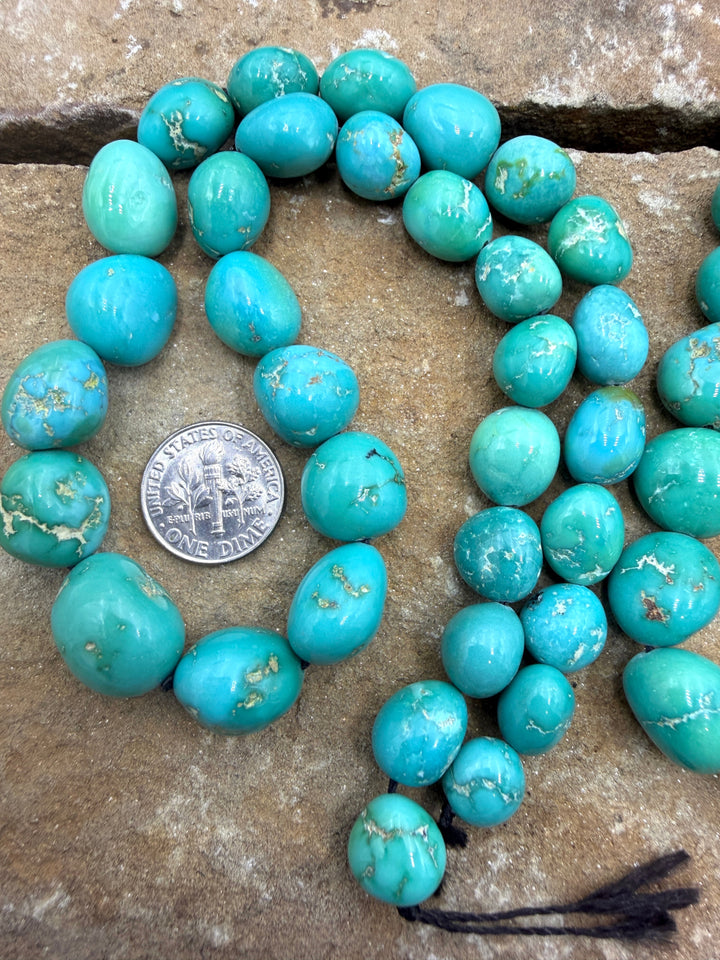 RARE Green Sleeping Beauty Turquoise (AZ) Graduated Nugget
