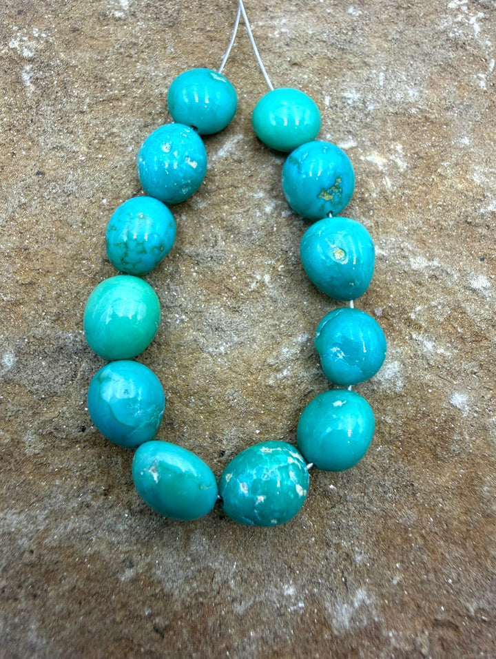 RARE Green Sleeping Beauty Turquoise (AZ) Nuggets 9-10mm