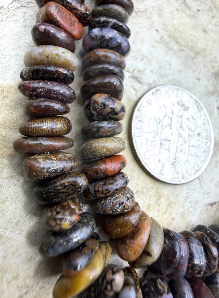 RARE High Pattern Utah Dinosaur Bone 4x6mm Stacked Nugget