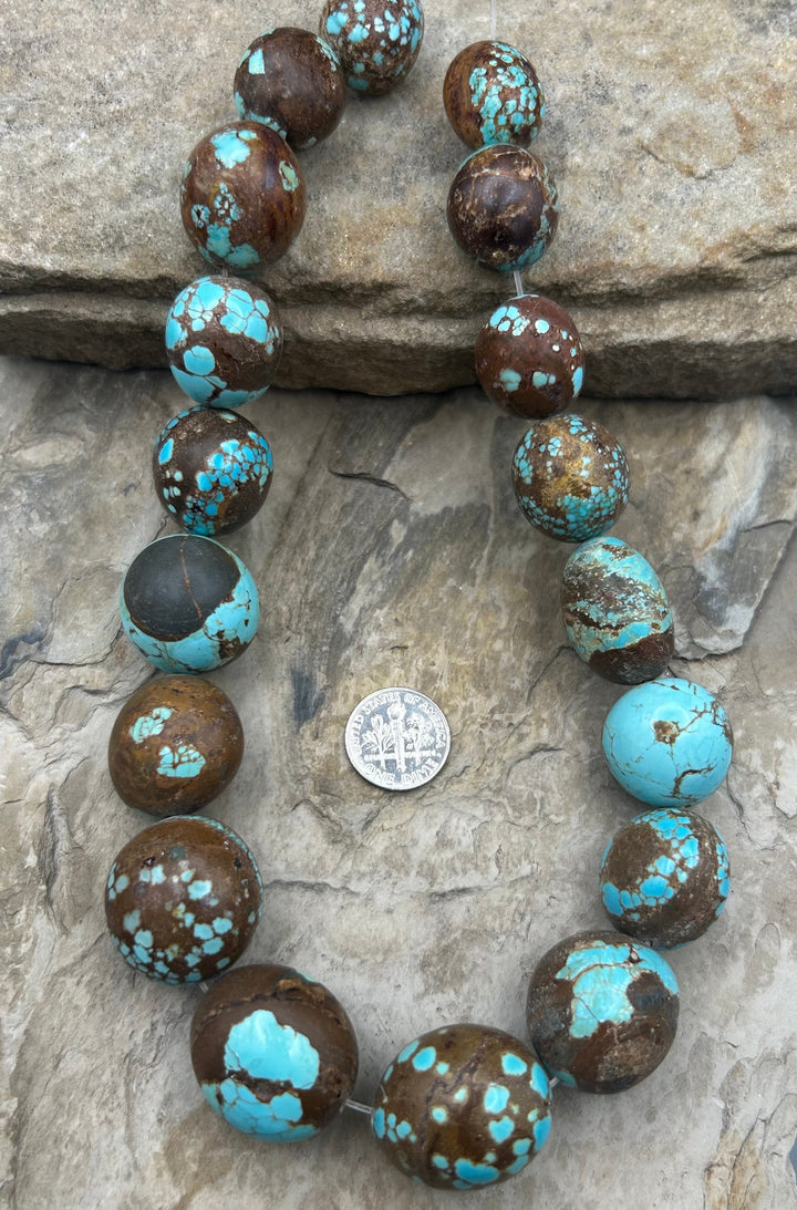 RARE High Quality Number 8 Turquoise (Nevada) BIG Rounded