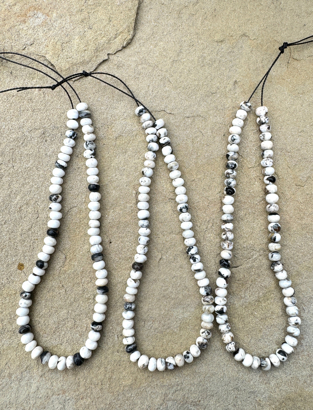 RARE High Quality White Buffalo 5mm Rondell Beads (9 inch