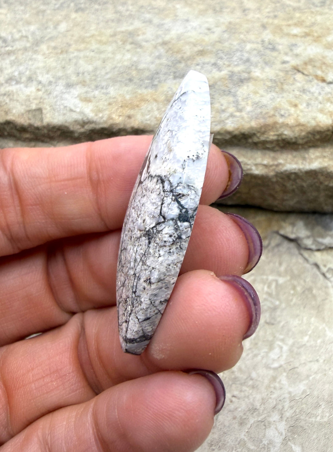 RARE High Quality White Buffalo Focal Pendant Bead 20x43mm