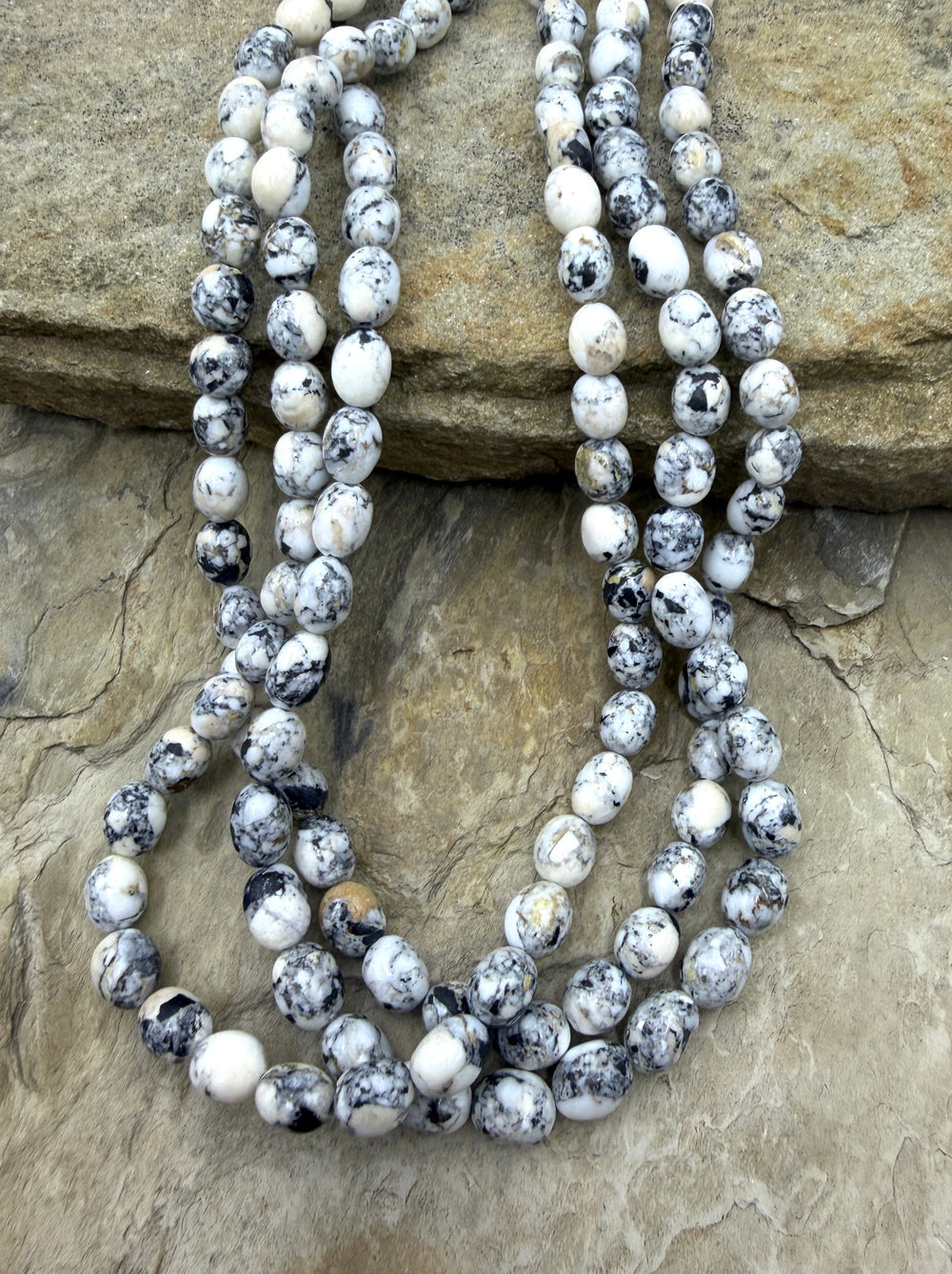 RARE High Quality White Buffalo Graduated Rounded Nugget