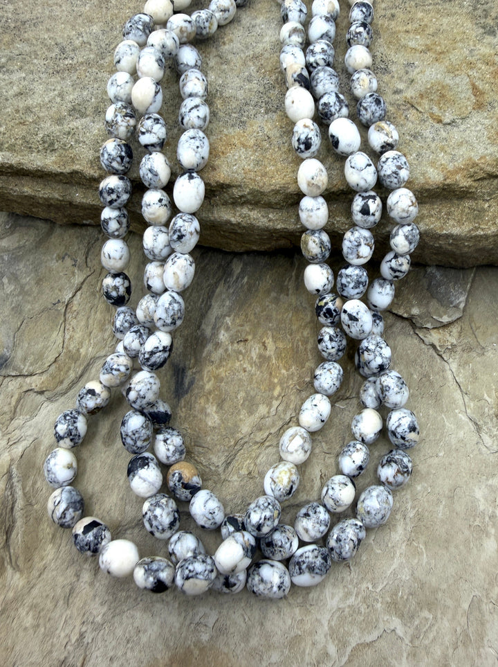 RARE High Quality White Buffalo Graduated Rounded Nugget