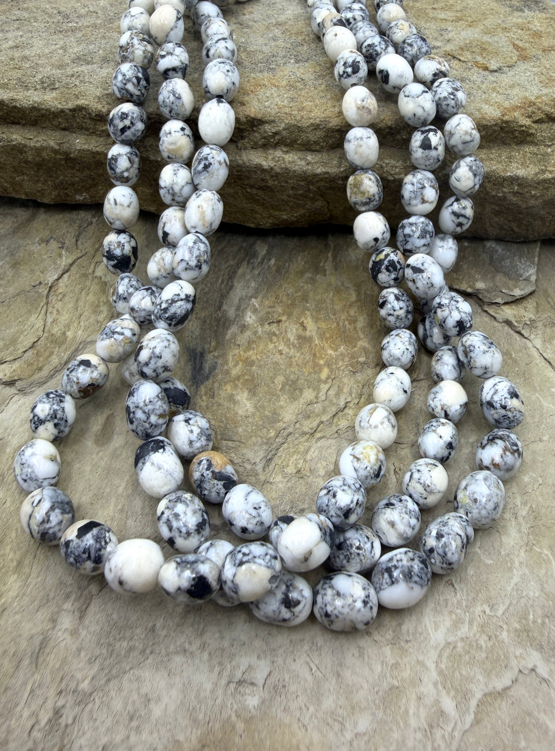 RARE High Quality White Buffalo Graduated Rounded Nugget