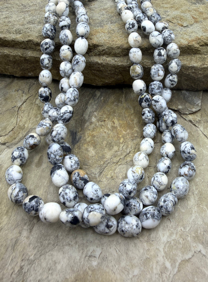 RARE High Quality White Buffalo Graduated Rounded Nugget