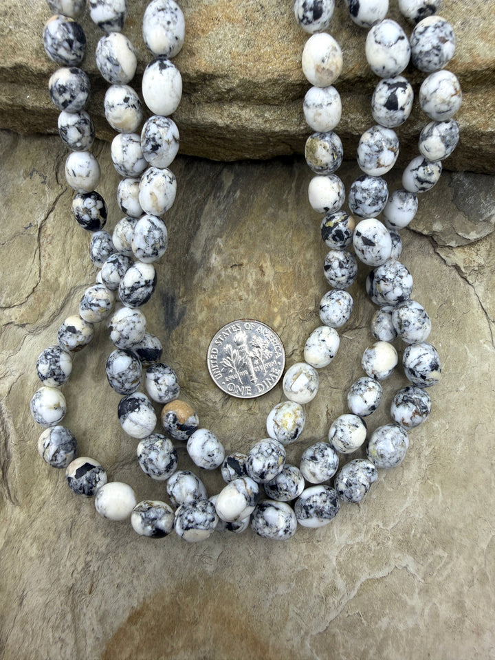 RARE High Quality White Buffalo Graduated Rounded Nugget