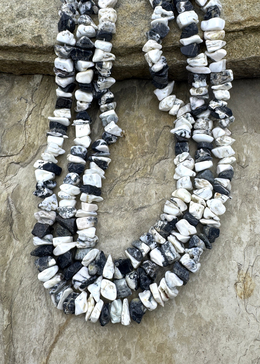 RARE High Quality White Buffalo LARGE (7 10mm) Chip Beads