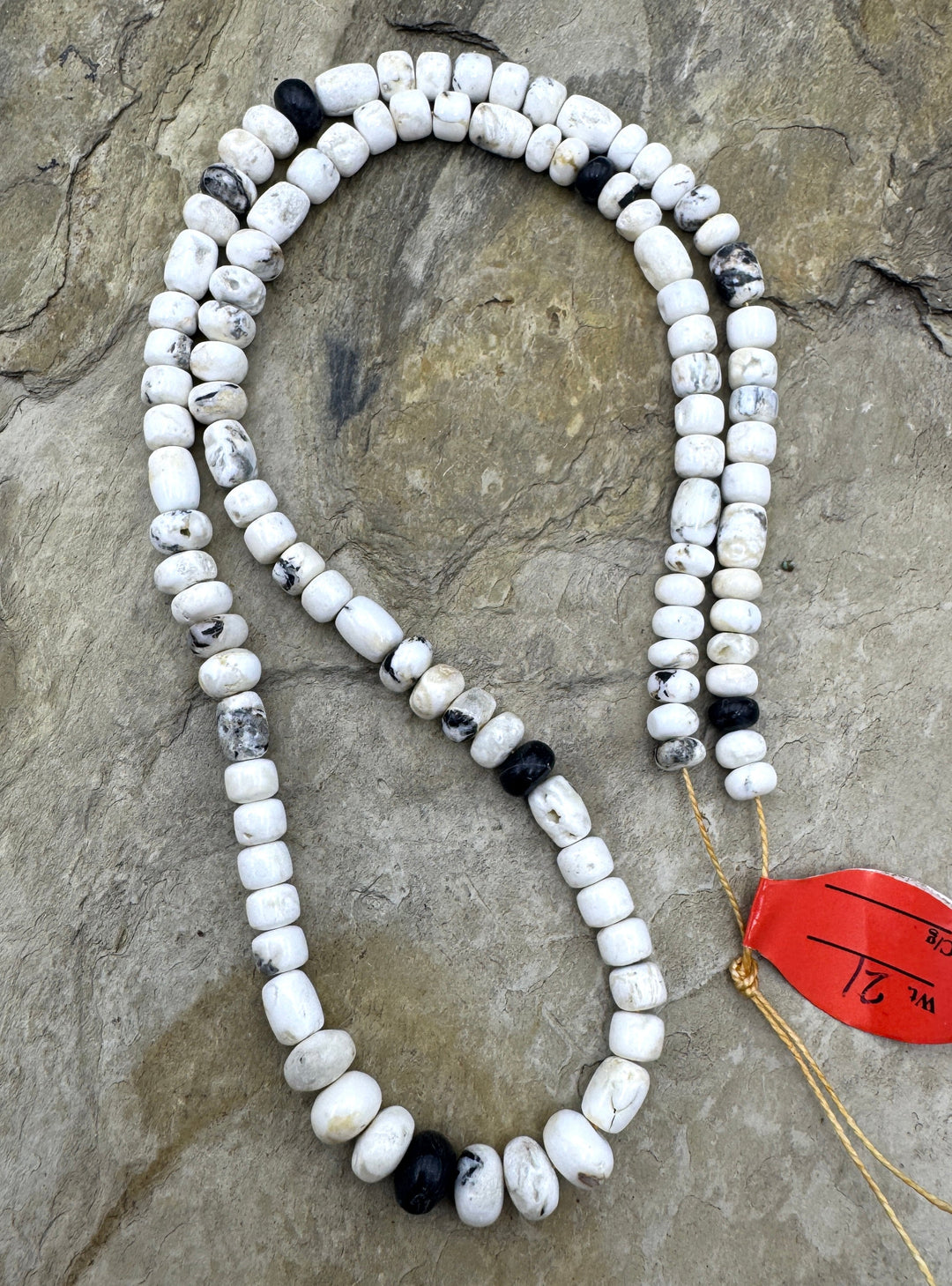 RARE High Quality White Buffalo Mixed Shape Designer Strand
