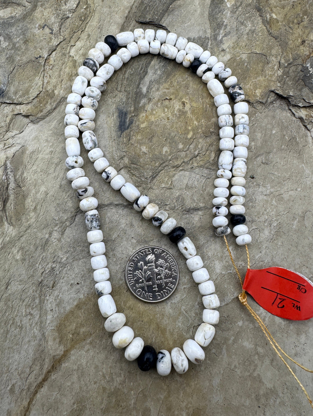 RARE High Quality White Buffalo Mixed Shape Designer Strand