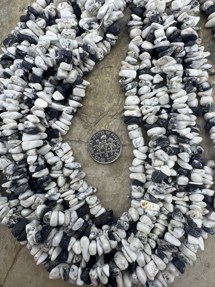RARE High Quality White Buffalo (Nevada) 4-6mm Chip Beads