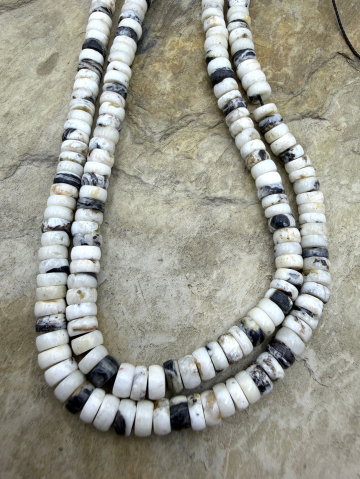 RARE High Quality White Buffalo (Nevada) 5mm Button Beads 9