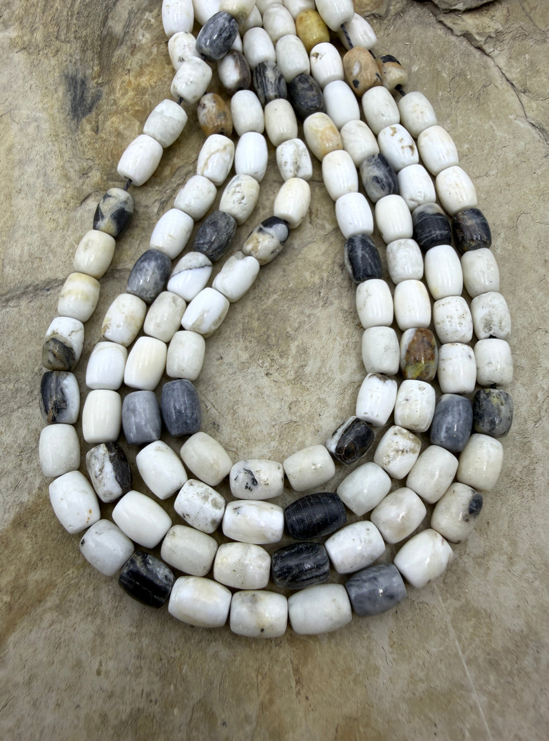 RARE High Quality White Buffalo (Nevada) 5mm Rondelle