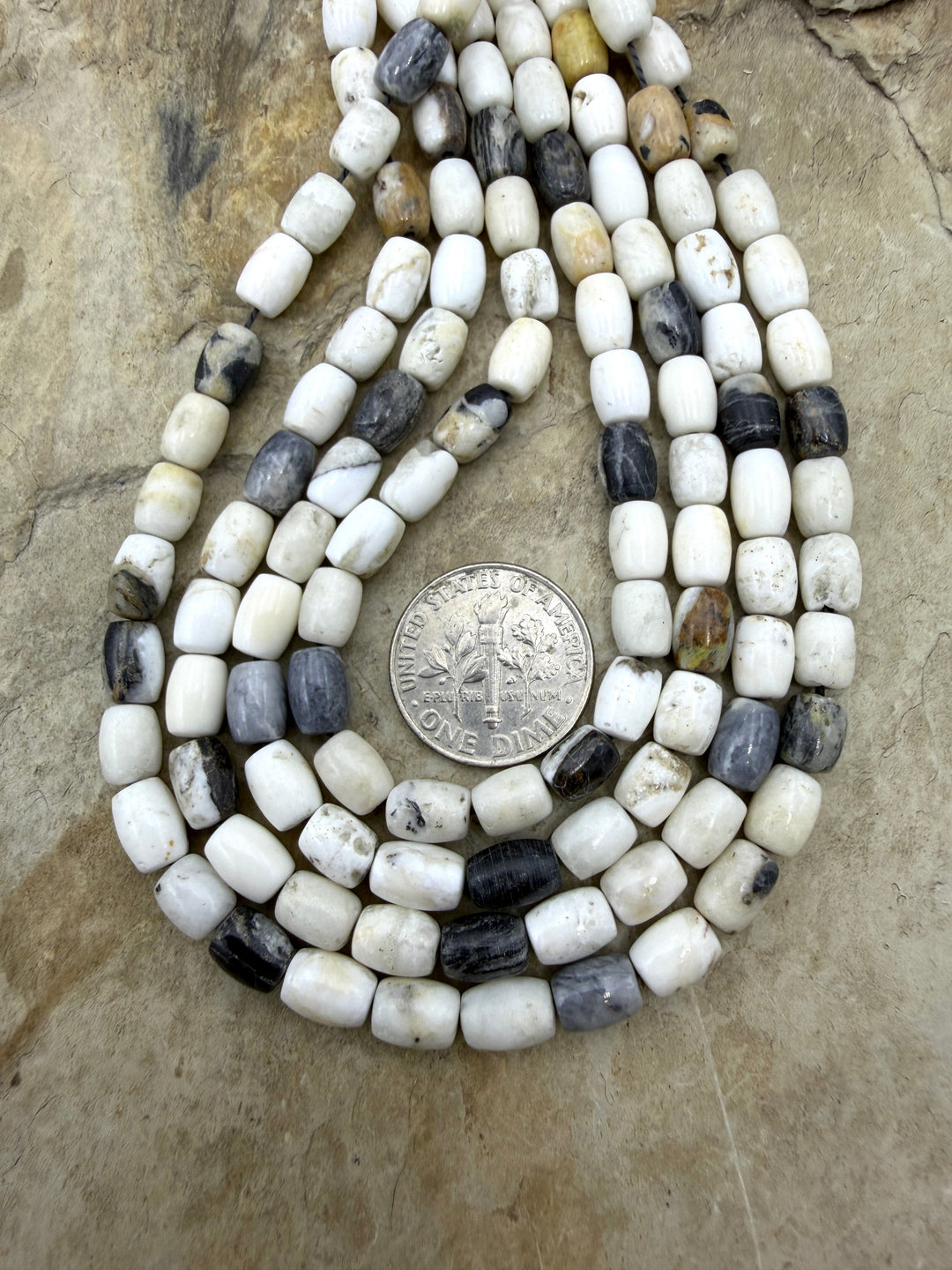 RARE High Quality White Buffalo (Nevada) 5mm Rondelle