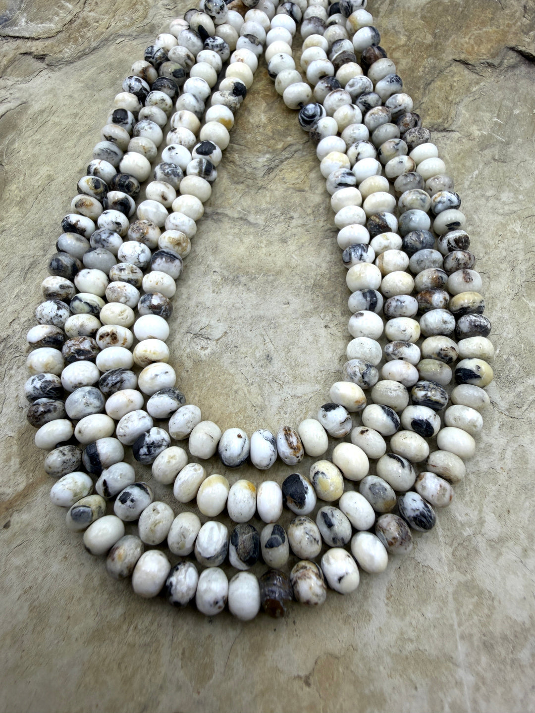 RARE High Quality White Buffalo (Nevada) 5mm Rondelle