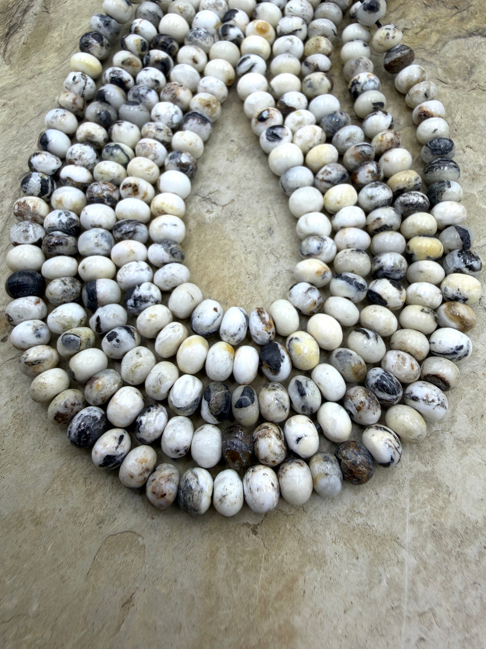 RARE High Quality White Buffalo (Nevada) 5mm Rondelle