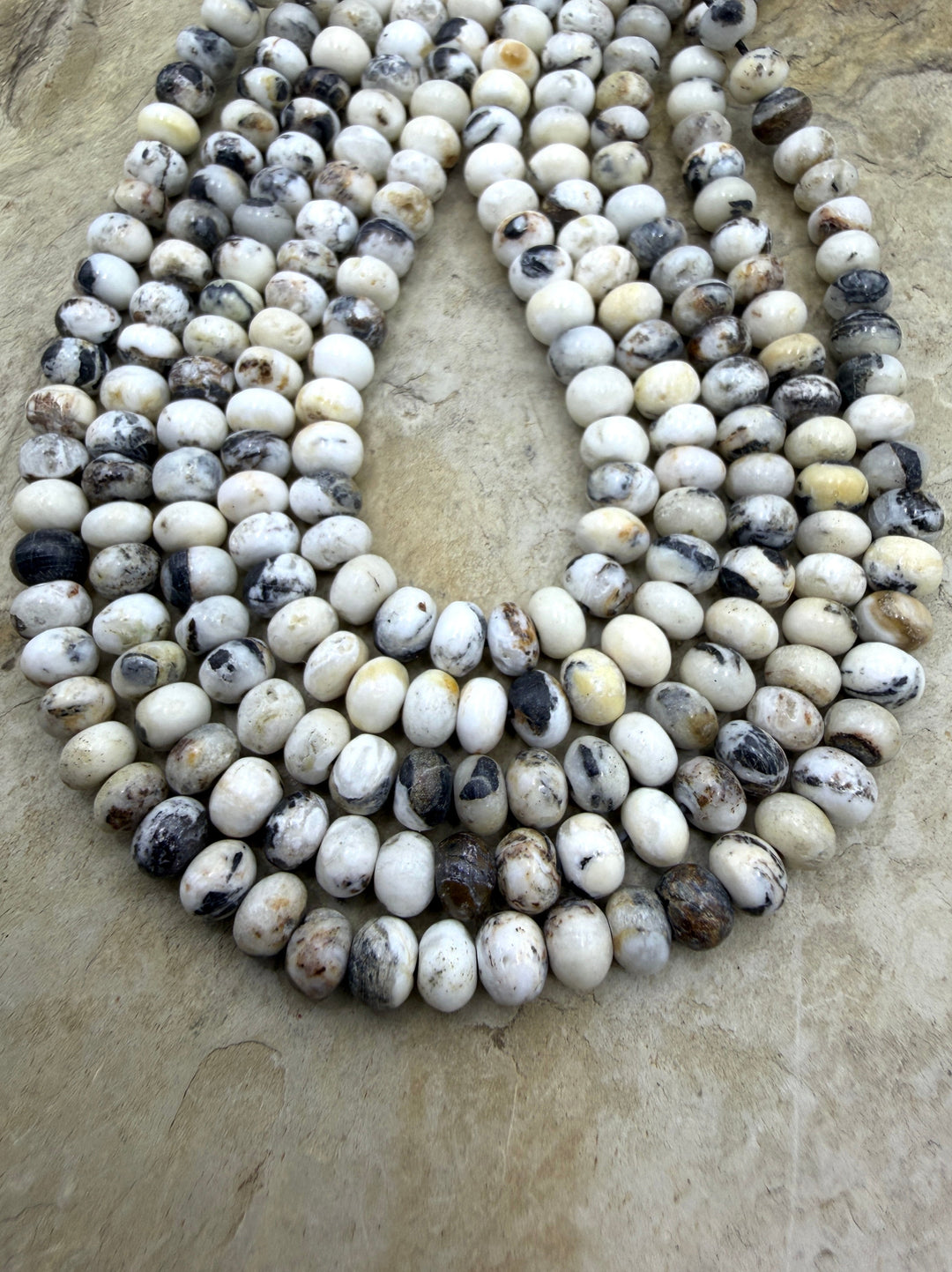 RARE High Quality White Buffalo (Nevada) 5mm Rondelle