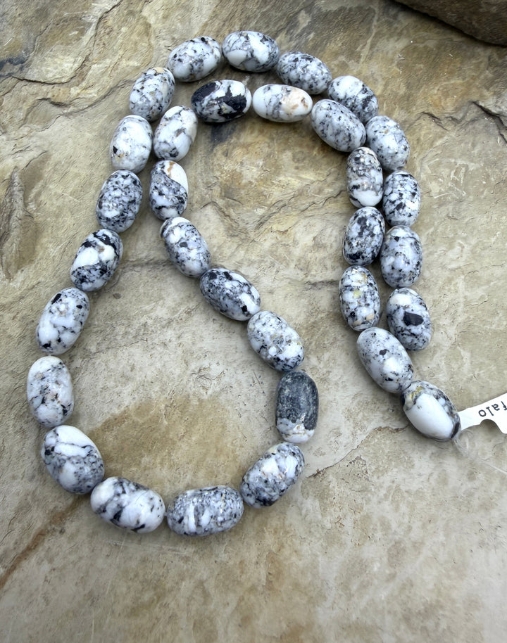RARE High Quality White Buffalo (Nevada) 7x13mm Handcut