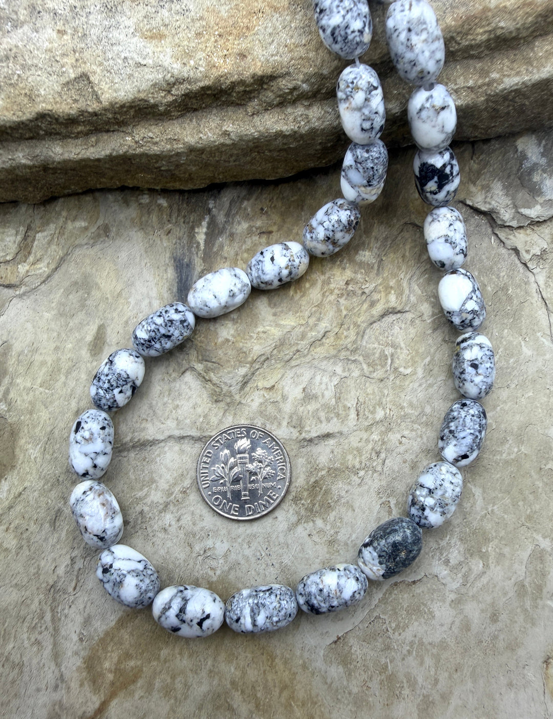 RARE High Quality White Buffalo (Nevada) 7x13mm Handcut