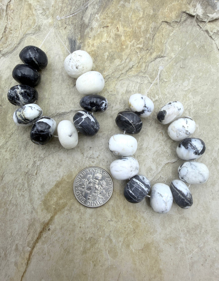 RARE High Quality White Buffalo (Nevada) BIG 11mm Rondelle