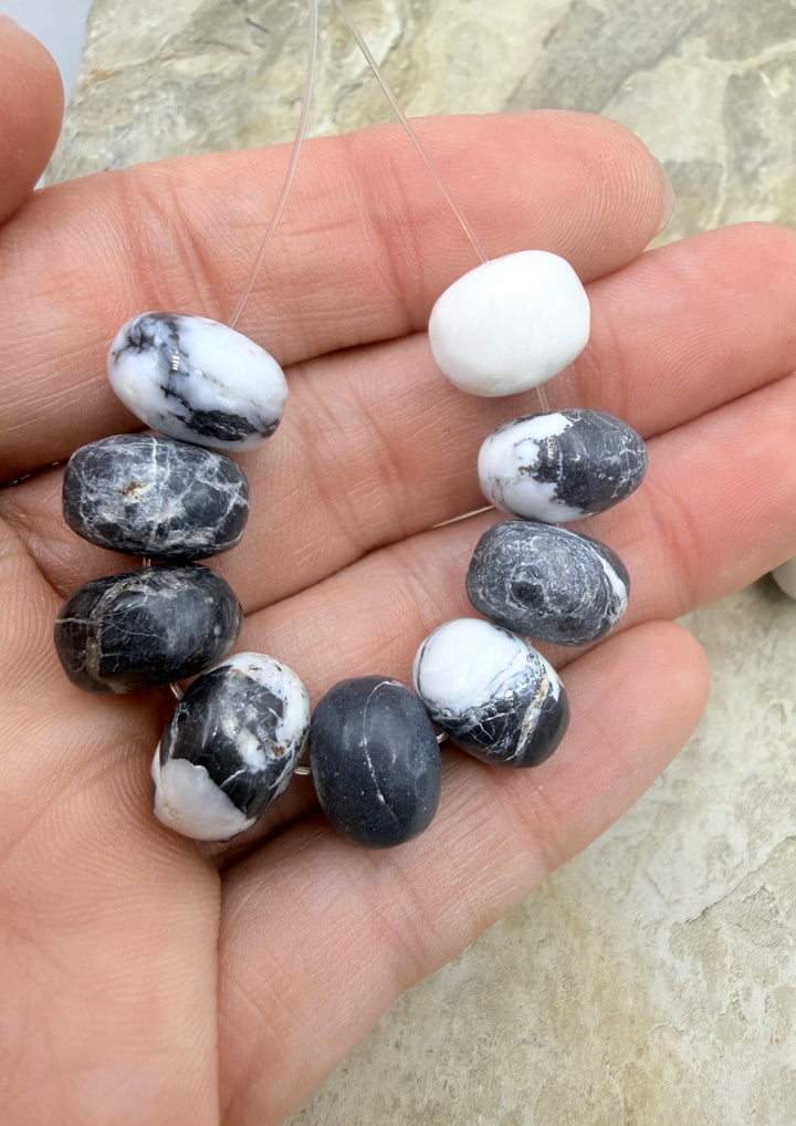 RARE High Quality White Buffalo (Nevada) BIG 13mm Rondelle