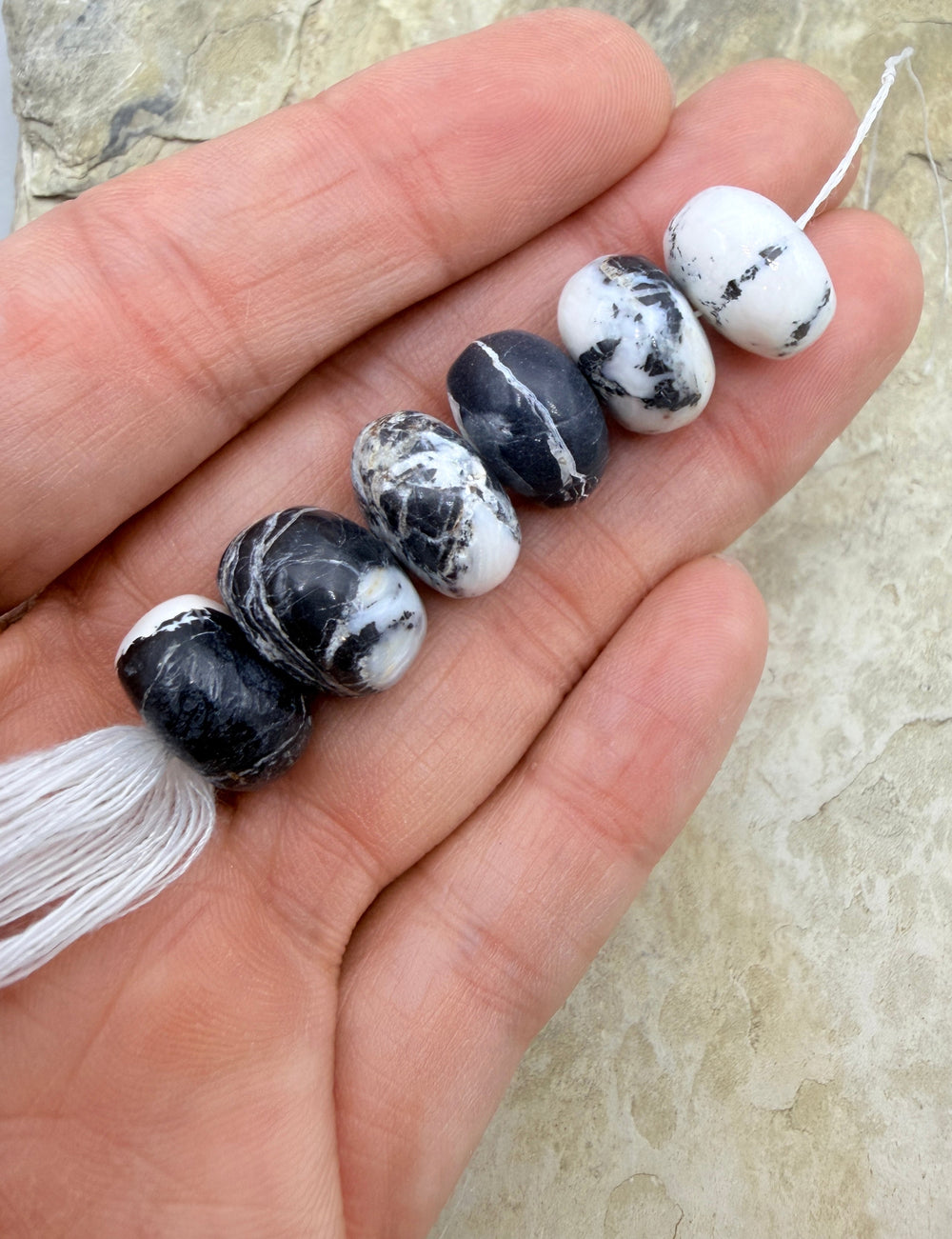 RARE High Quality White Buffalo (Nevada) BIG 14mm Rondelle