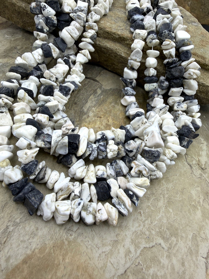 RARE High Quality White Buffalo (Nevada) BIG Chip Beads