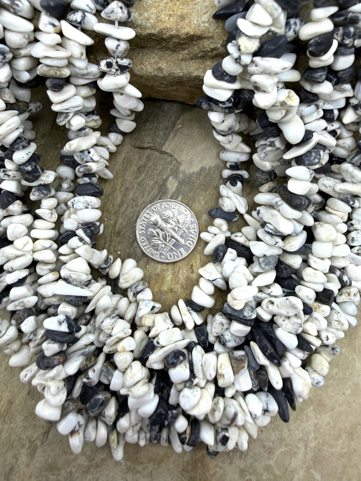 RARE High Quality White Buffalo (Nevada) Chip Beads 4-7mm